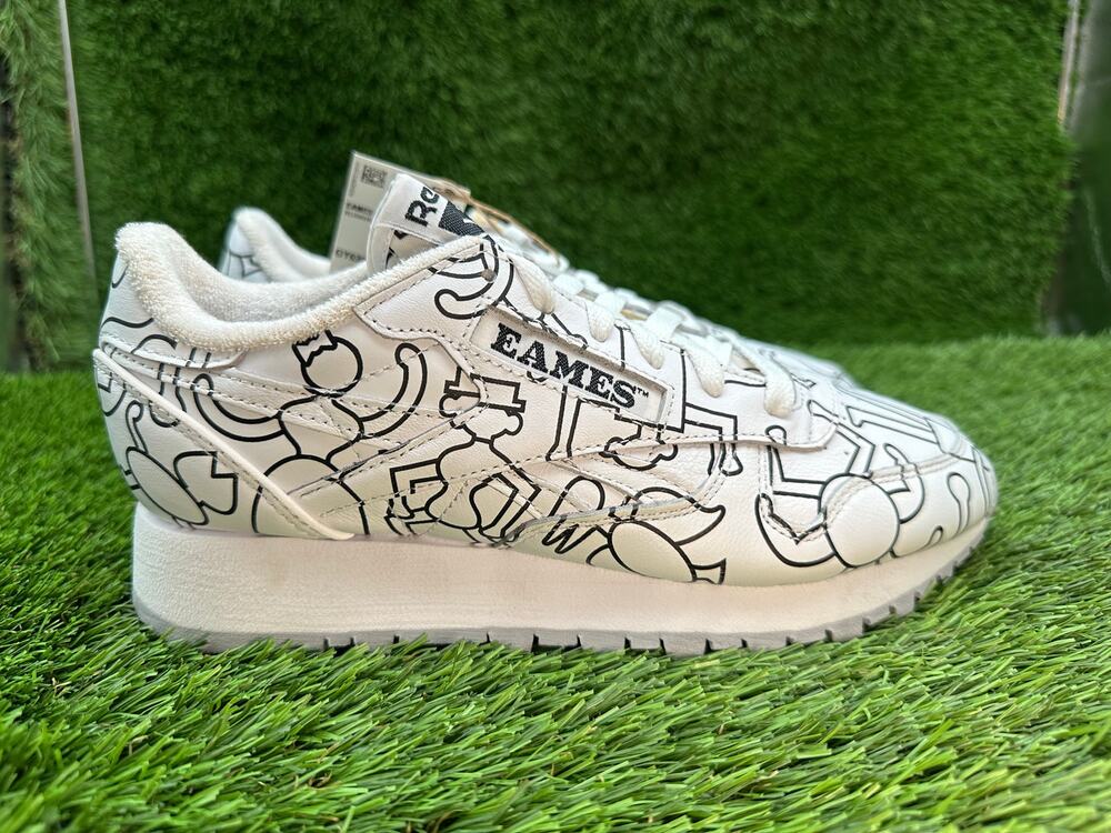 Eames Office x Reebok Classic GY6393 Athletic Sneaker Shoes Mens 5 White Leather